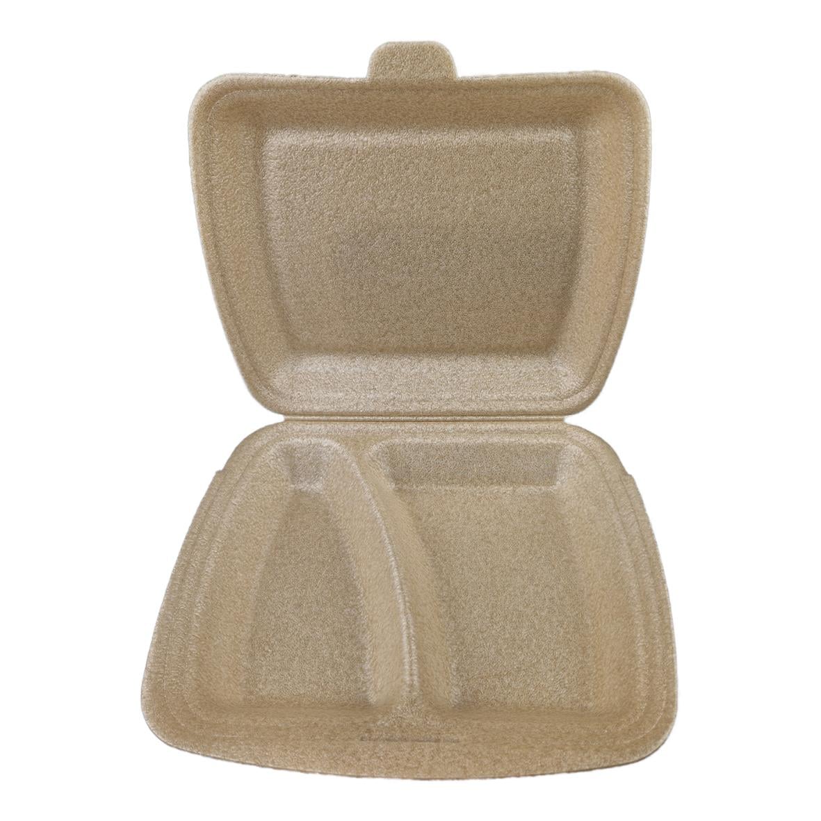 Hämtbox Gastro XPP 2-fack natur, 240x200x70mm, tillverkad av miljövänligt material