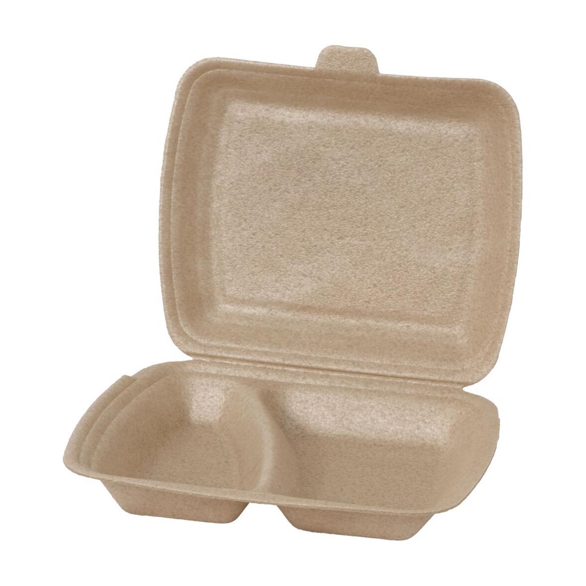 Hämtbox Gastro XPP 2-fack natur, 240x200x70mm, tillverkad av miljövänligt material