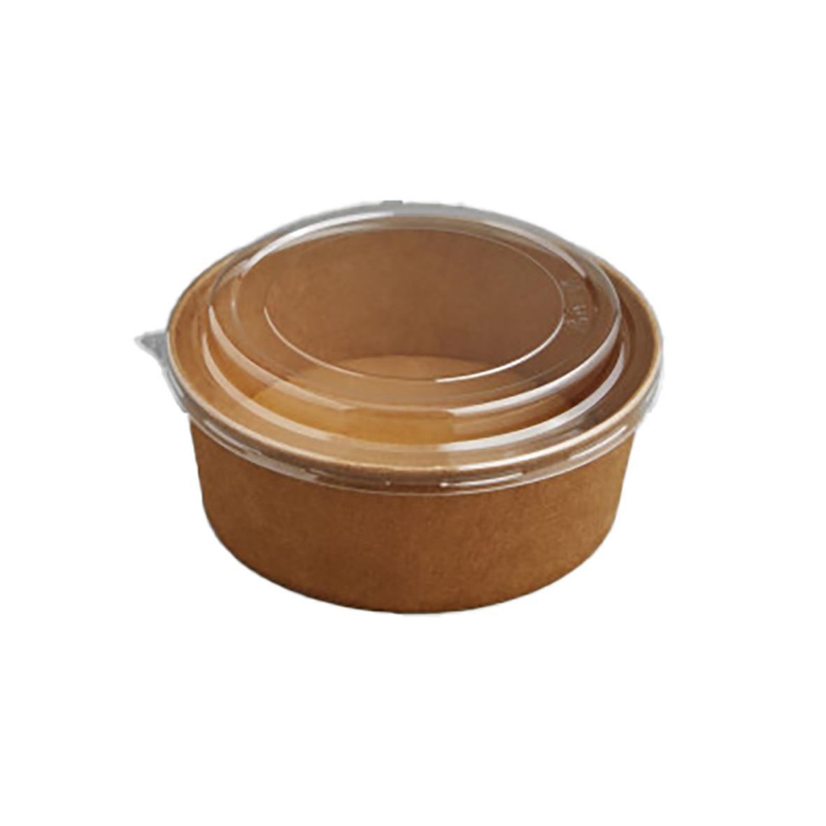 Brun pappersform med lock, 1250ml, diameter 187mm