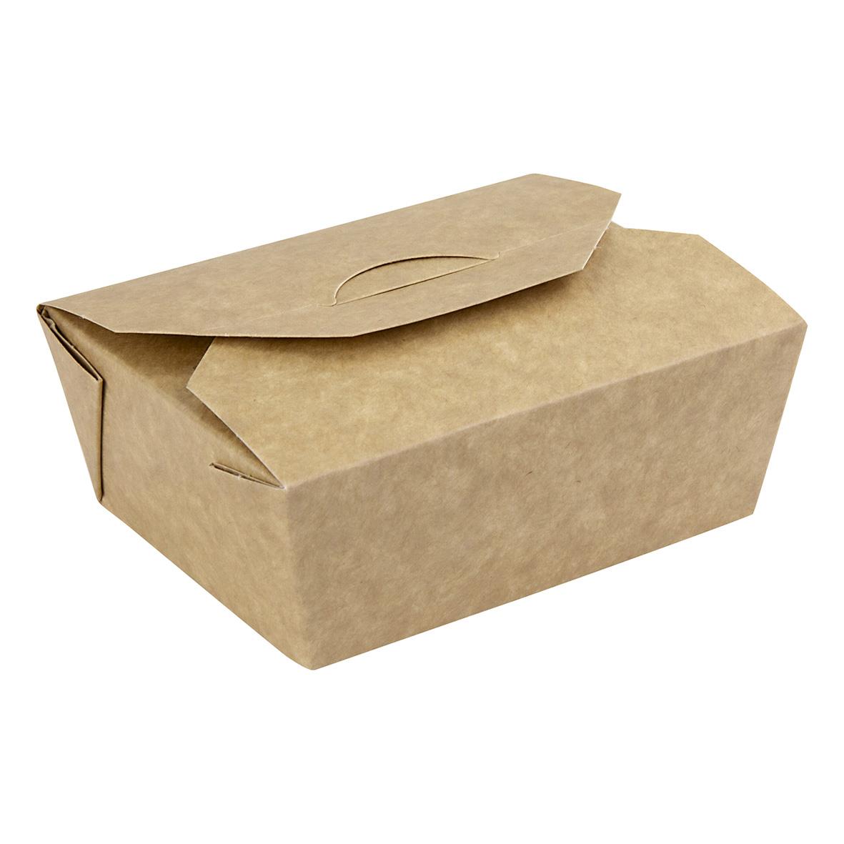 Brun matbox Delibox 90x70x40mm 300ml i pappförpackning