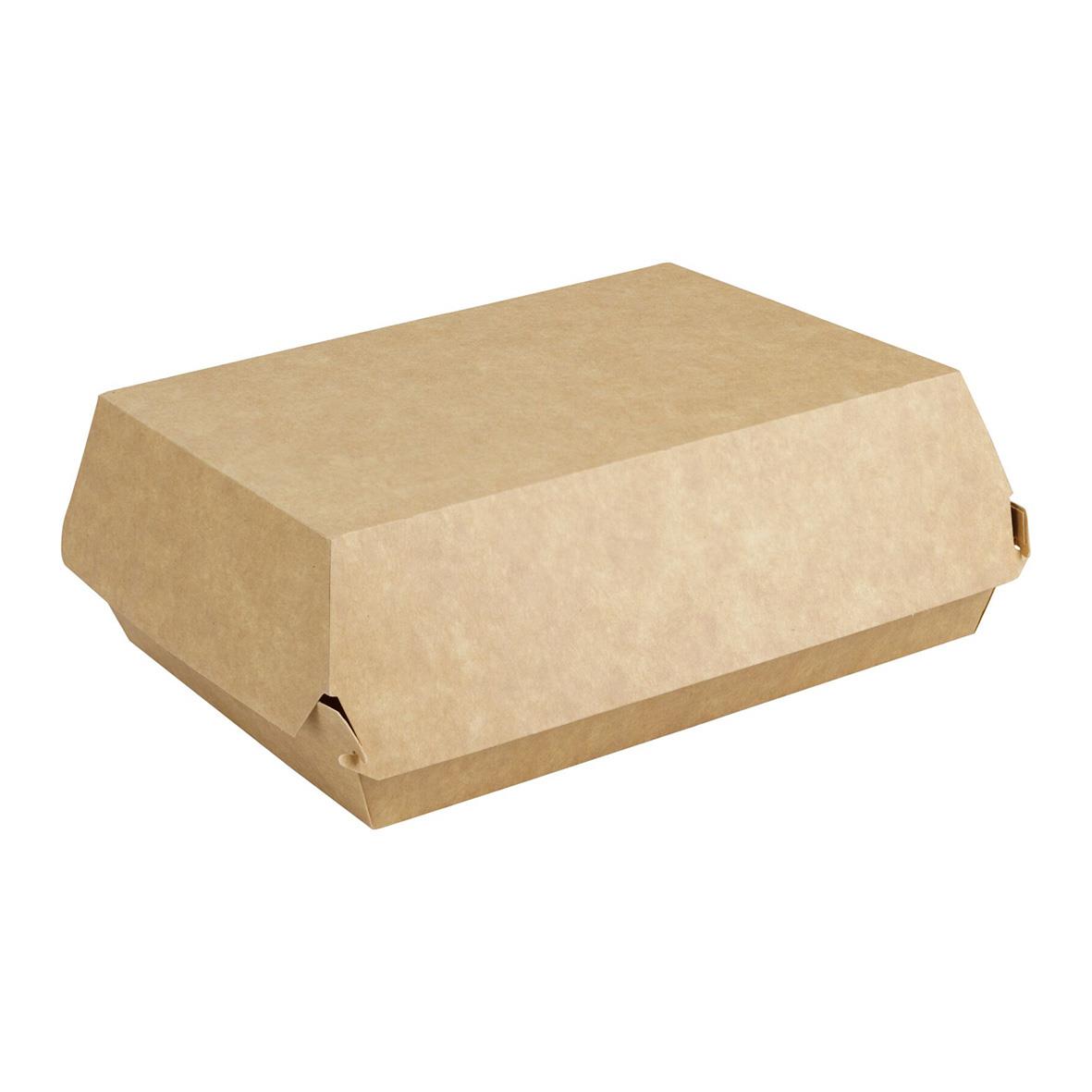 Hämtbox Abena Take Away Brun 195x150x80mm 2340ml i brunt pappersmaterial