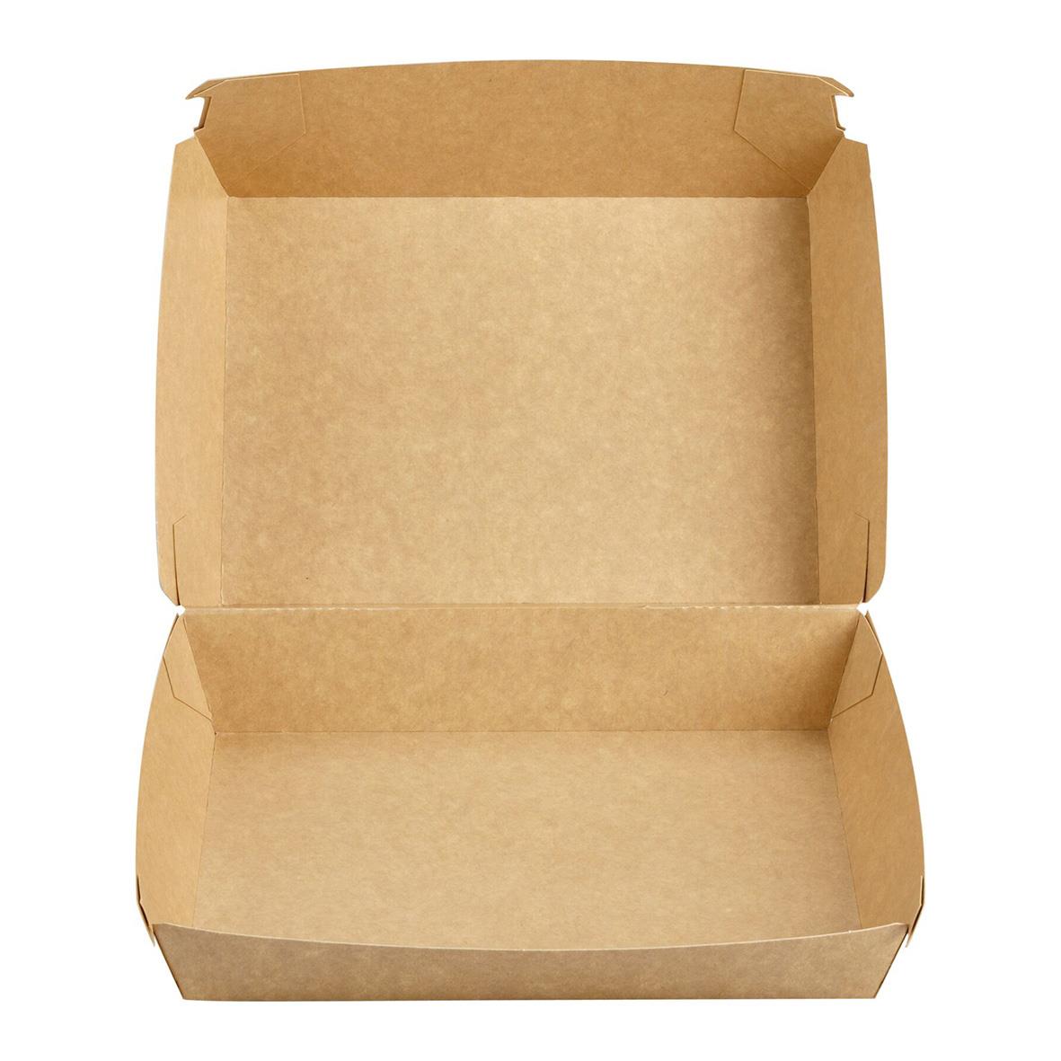 Hämtbox Abena Take Away Brun 195x150x80mm 2340ml öppen kartong för mat