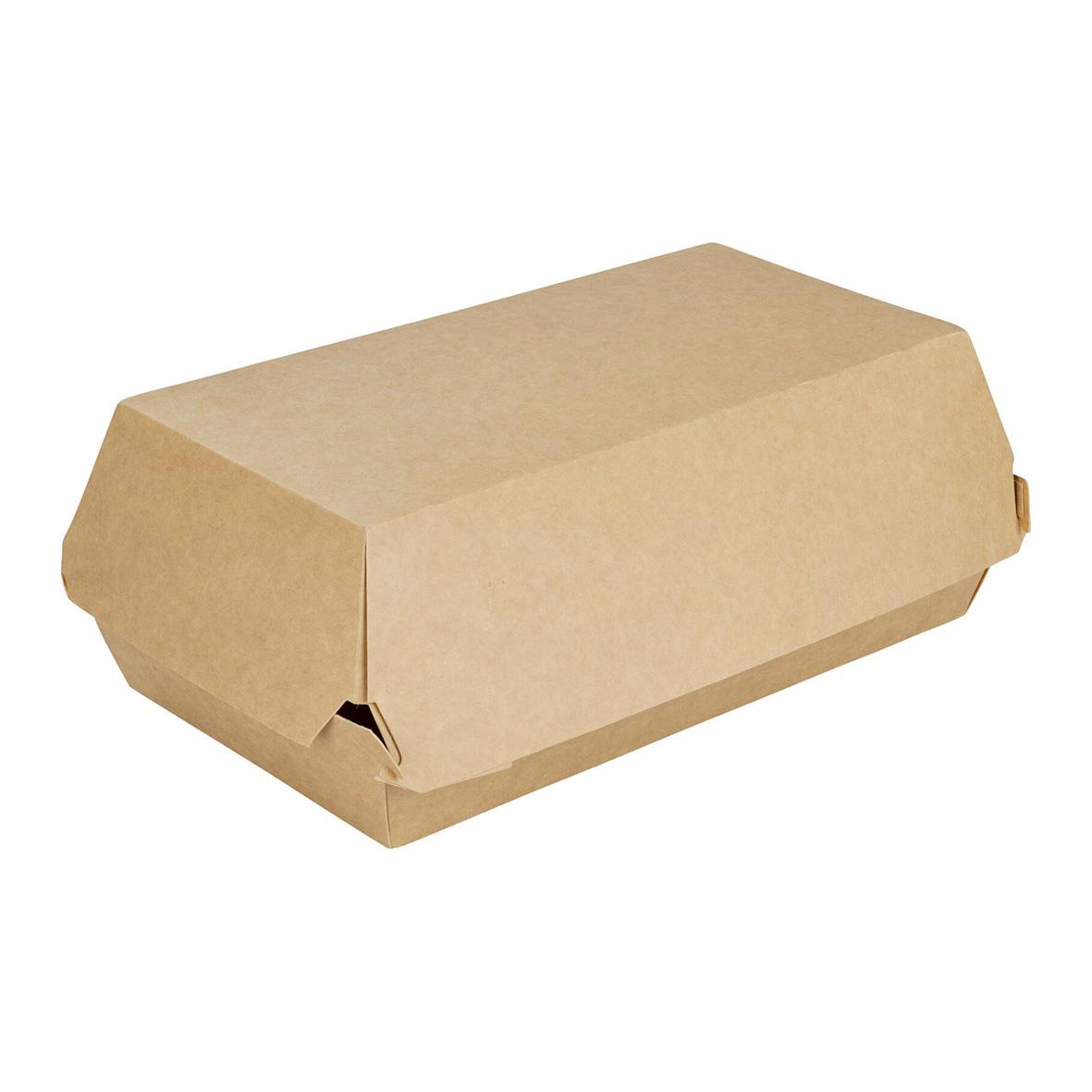 Hämtbox Abena Take Away Brun 195x105x80mm 1600ml i brunt pappersmaterial