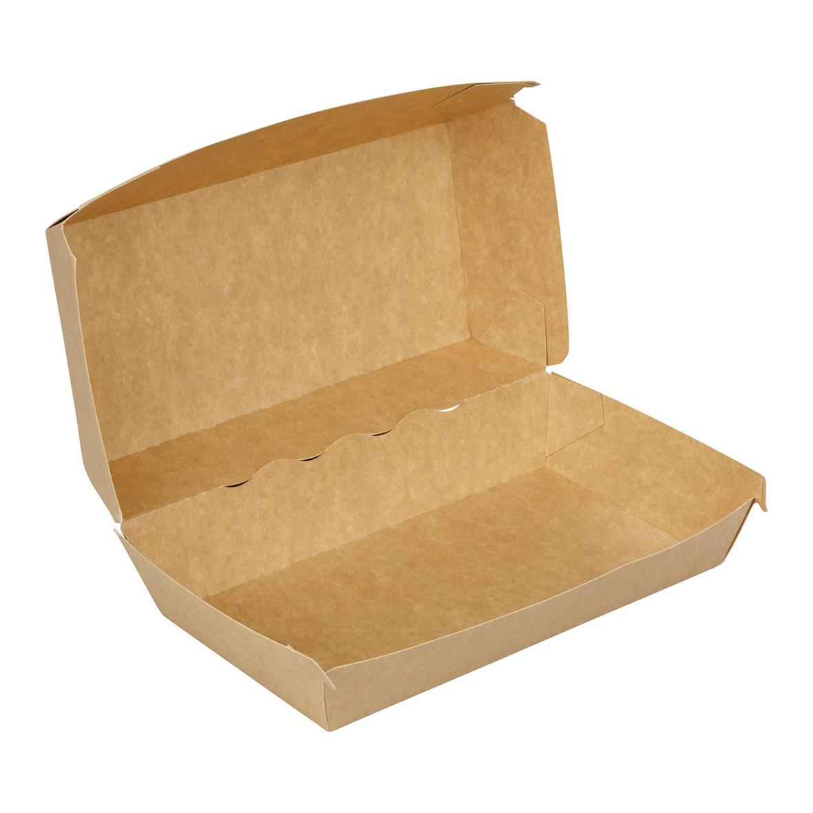 Hämtbox Abena Take Away Brun 195x105x80mm 1600ml öppen kartong för mat