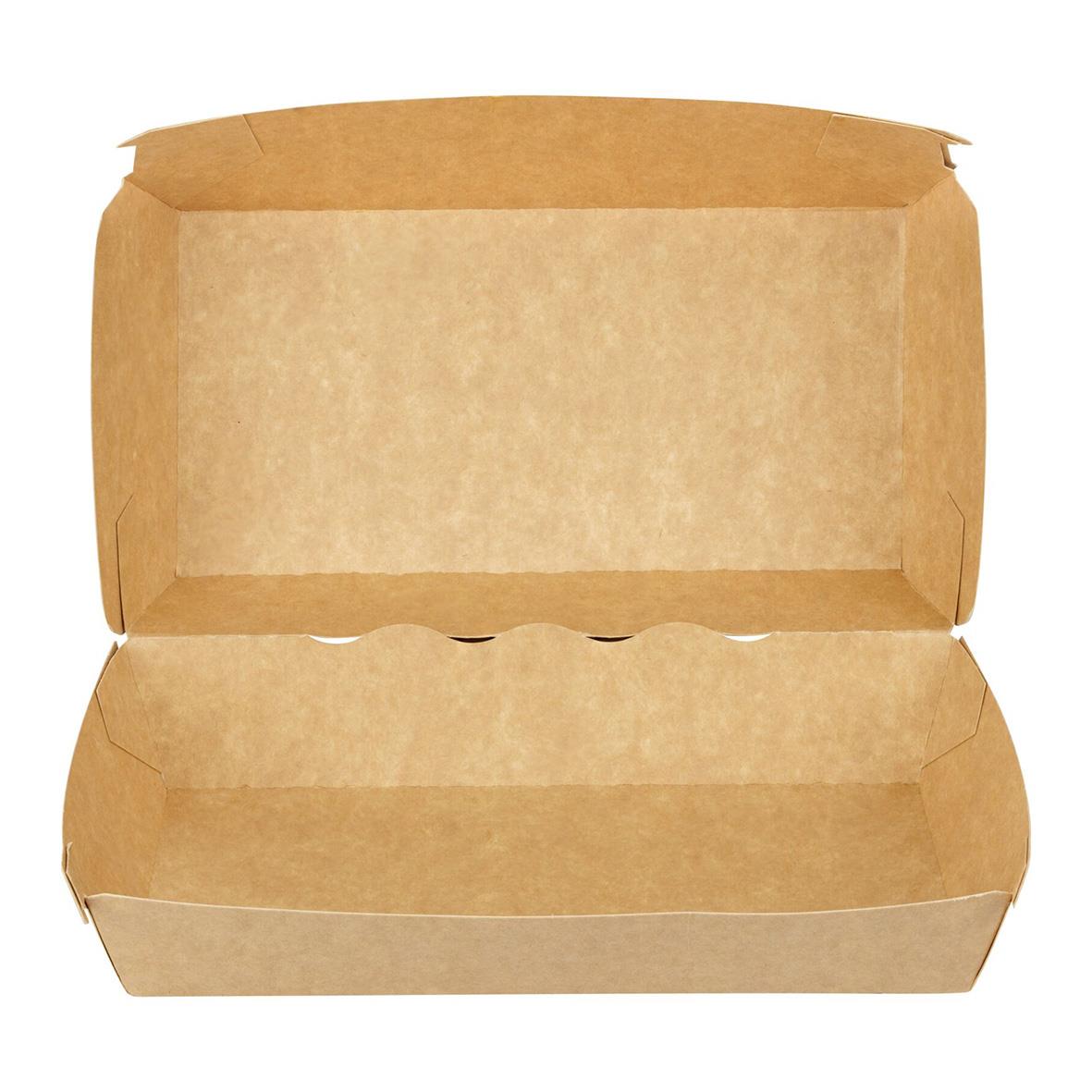 Hämtbox Abena Take Away Brun 195x105x80mm 1600ml öppen kartong