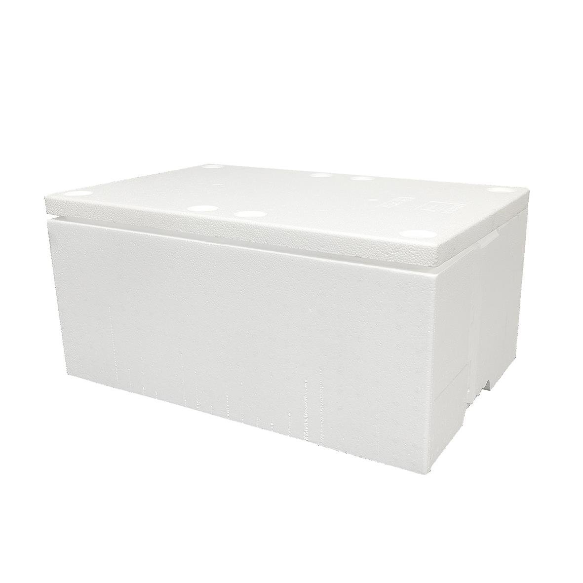 Vit frigolitlåda utan lock, 40L, enkel design