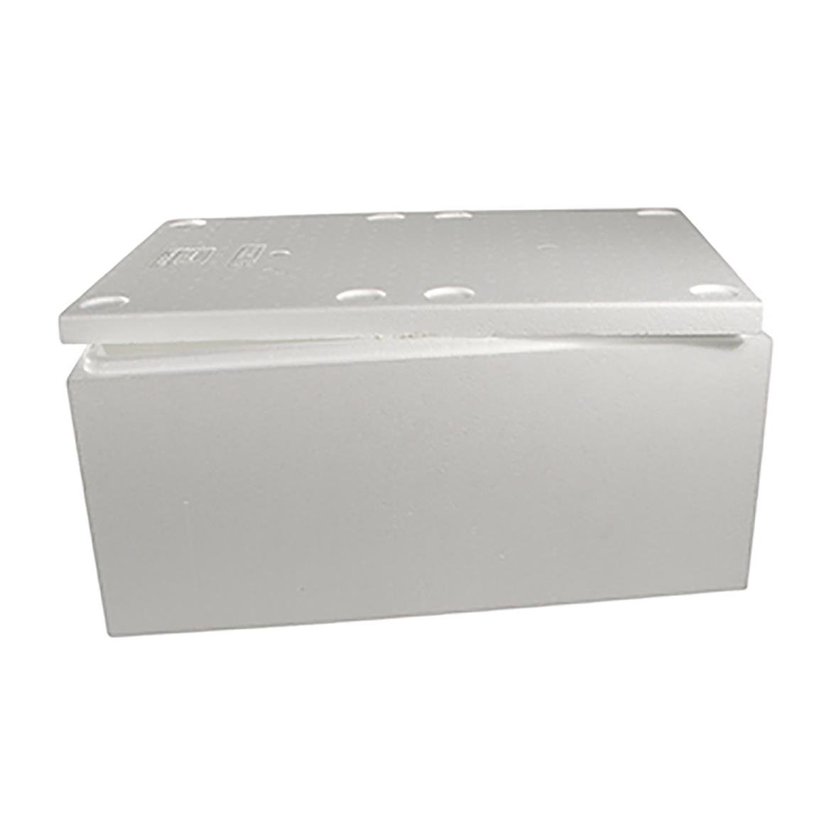 Vit frigolitlåda utan lock, 25 liter