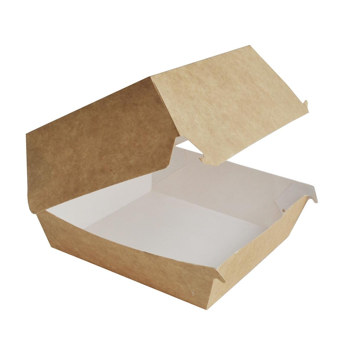 Hamburgerbox brun 120x120x80mm