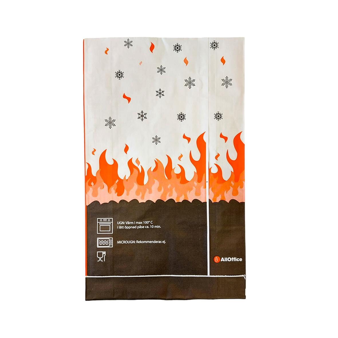 Grillpåse i aluminium med brandmotiv och konfetti, mått 200x70x330mm, 3kg