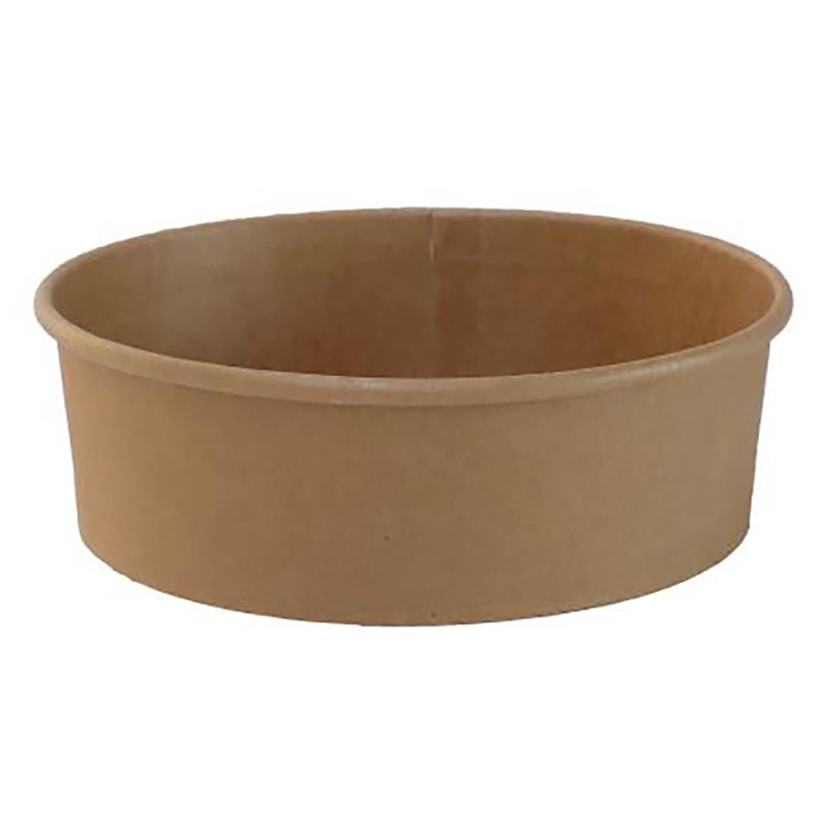 Brun papp salladsskål med diameter 145 mm och volym 500 ml