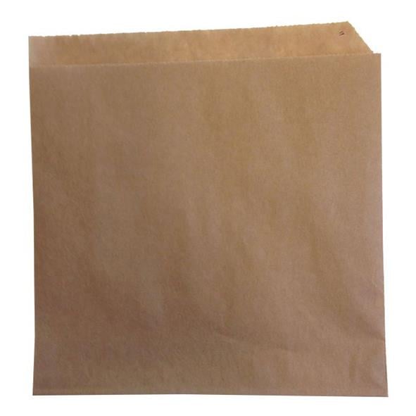 Brun kraftpåsar i papper, 150x150mm, utan plast, för hamburgare eller förvaring