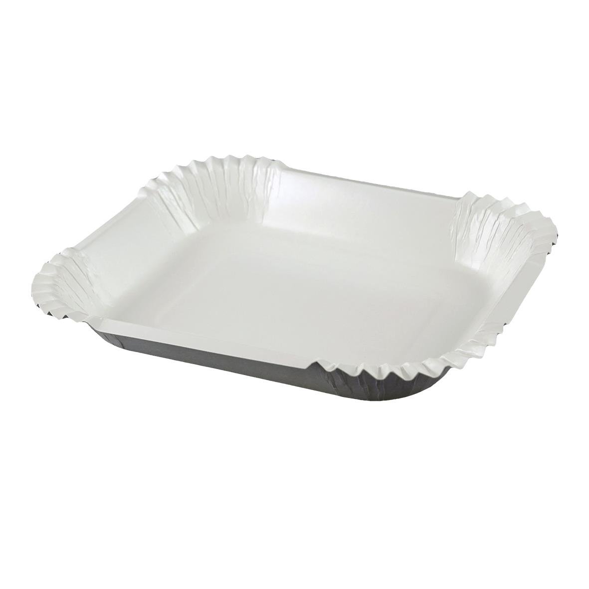 Vit papperstallrik från AllOffice, djup, belagd, 16x19cm