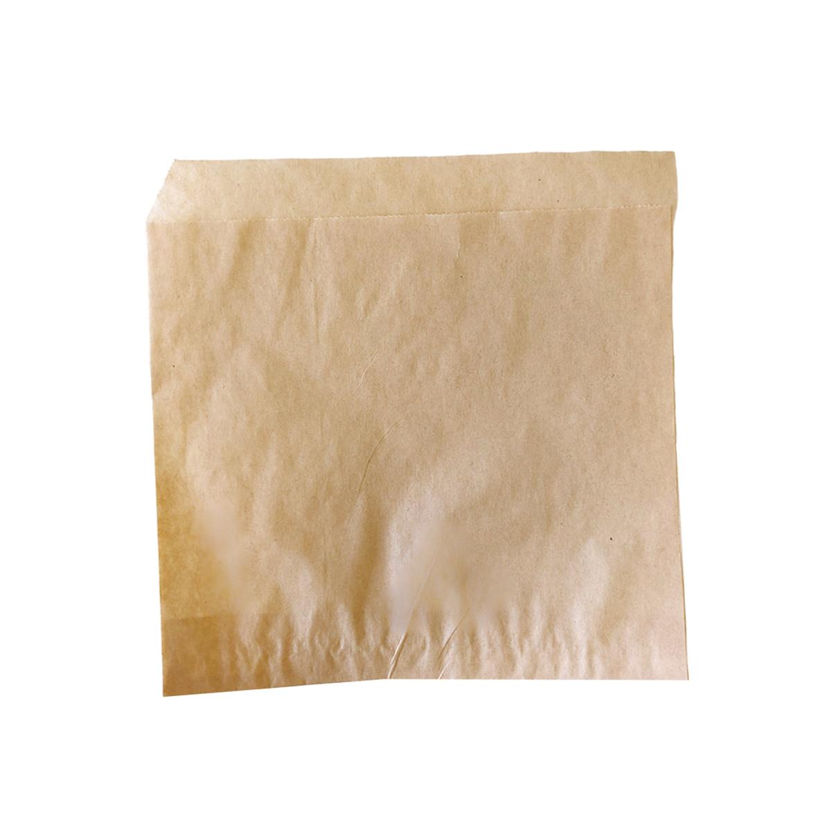 Brun hamburgerficka av kraftpapper, 160x160mm, för att hålla mat och fett