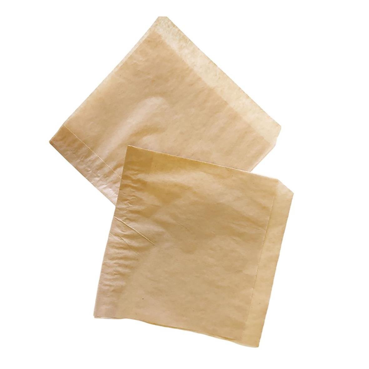 Brun fettfri papper för hamburgare och kebab 190x190mm