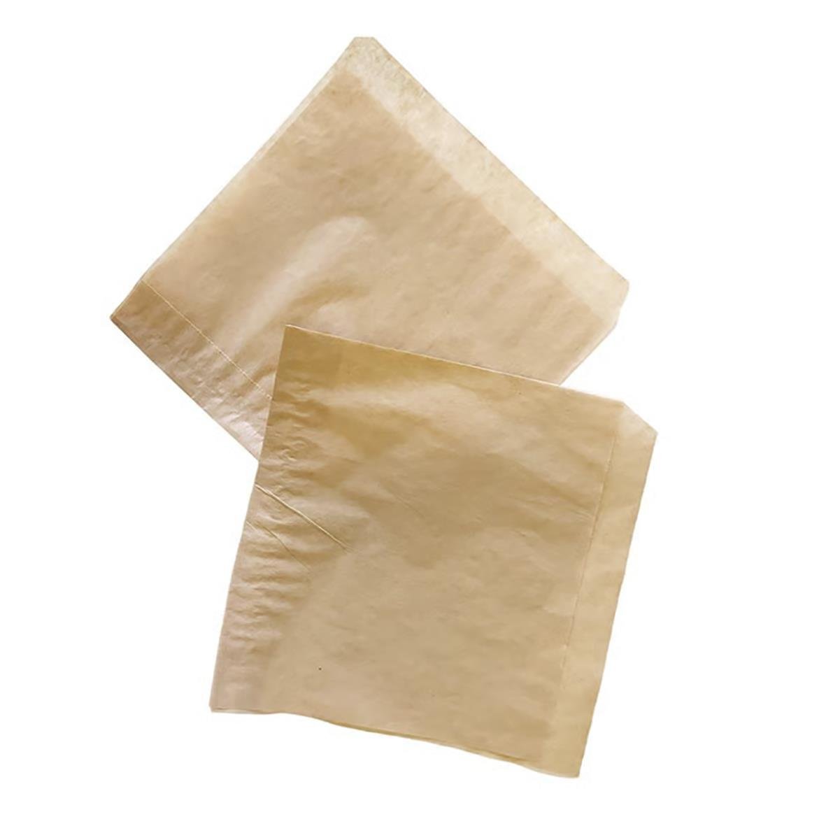 Bruna brödpåsar av kraftpapper för hamburgare, storlek 155x165mm