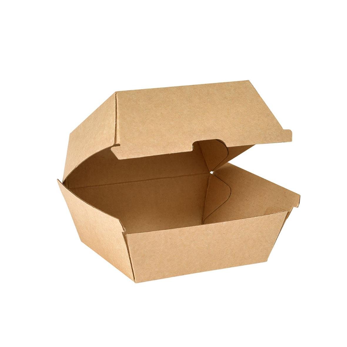 Brun papperslåda Duni Small 105x105x80mm för 500ml, öppen