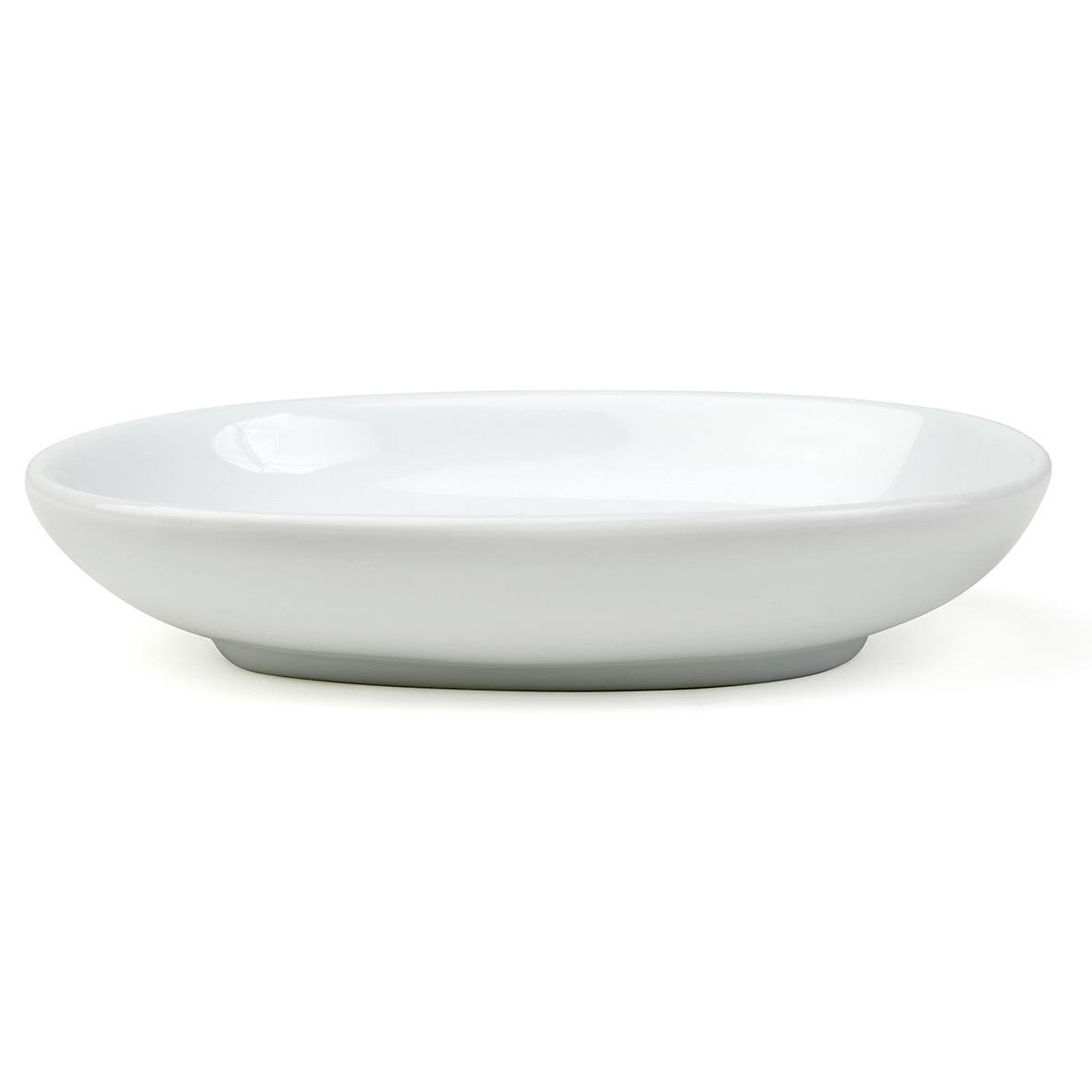 Fet oval formad skål, 11x8 cm, i vitt porslin