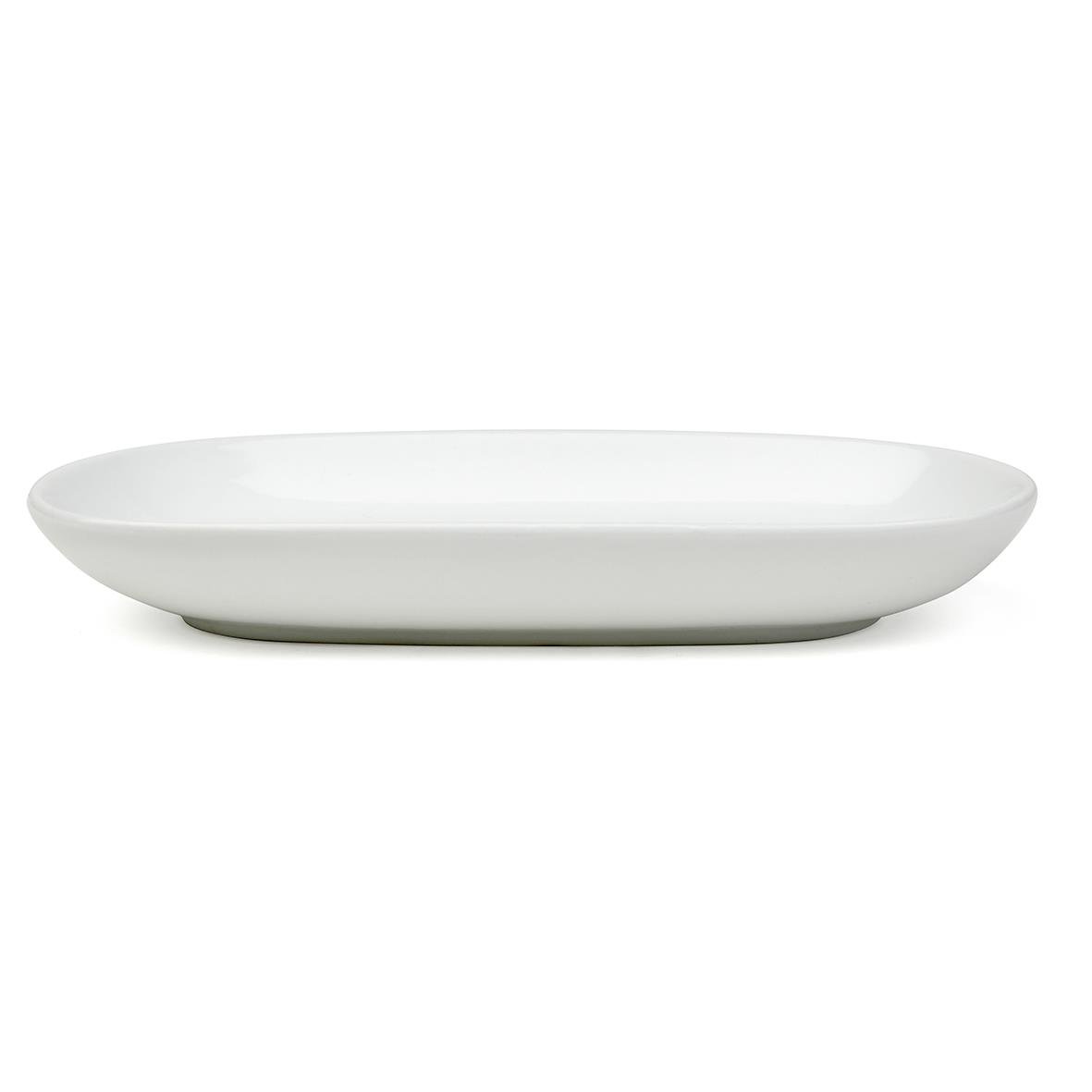 Ovalt fat 15x8 cm i vitt porslin