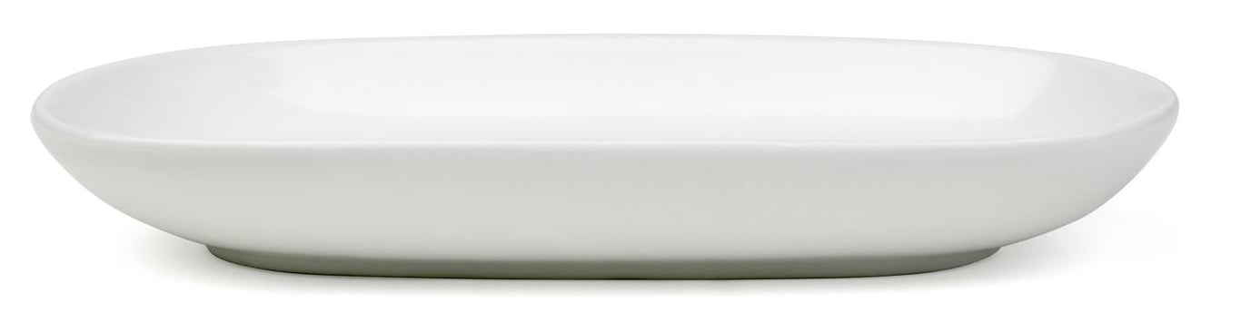 Ovalt fat 15x8 cm i vitt porslin