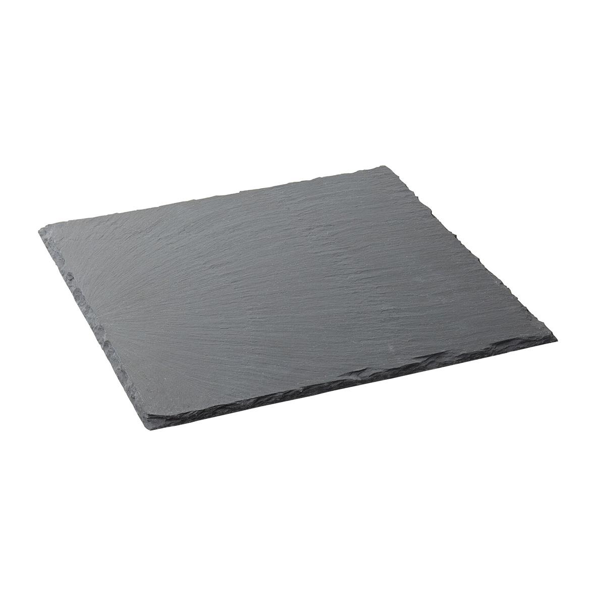 Mörkgrå skifferplatta, 280 x 280 mm, med naturligt skrovlig yta