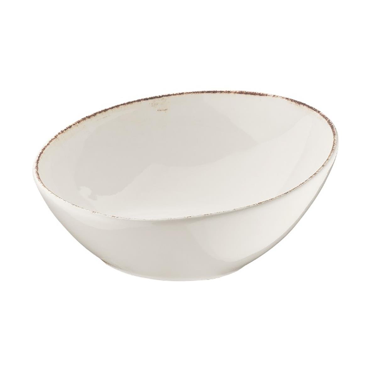 Vit skål Bonna Retro Ø22cm med rustik kant