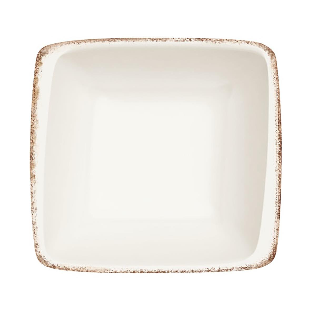 Vit skål med rustik kant, Bonna Retro design, 8x8,5 cm