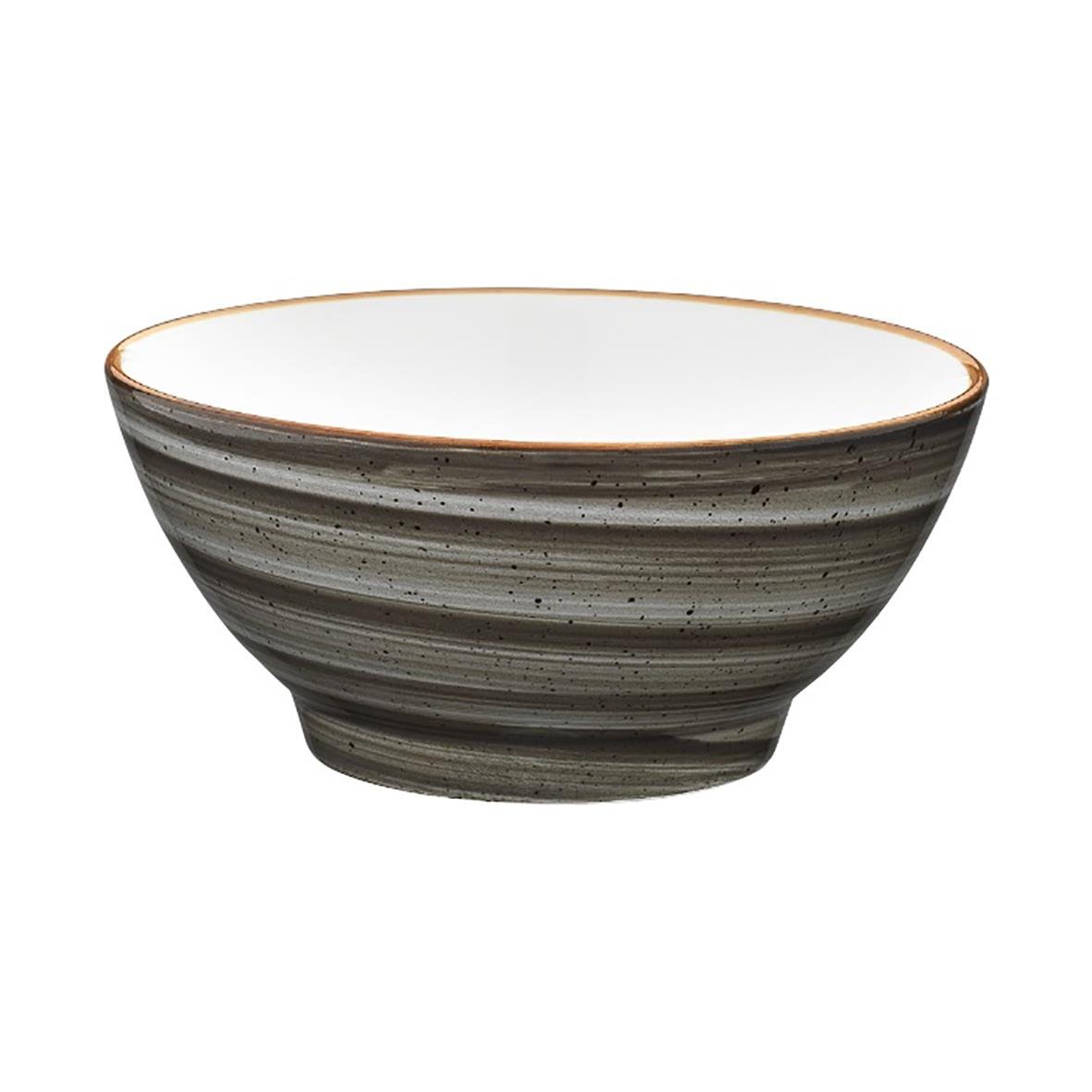 Skål Bonna Aura Space Ø14cm med svart och grå randig design