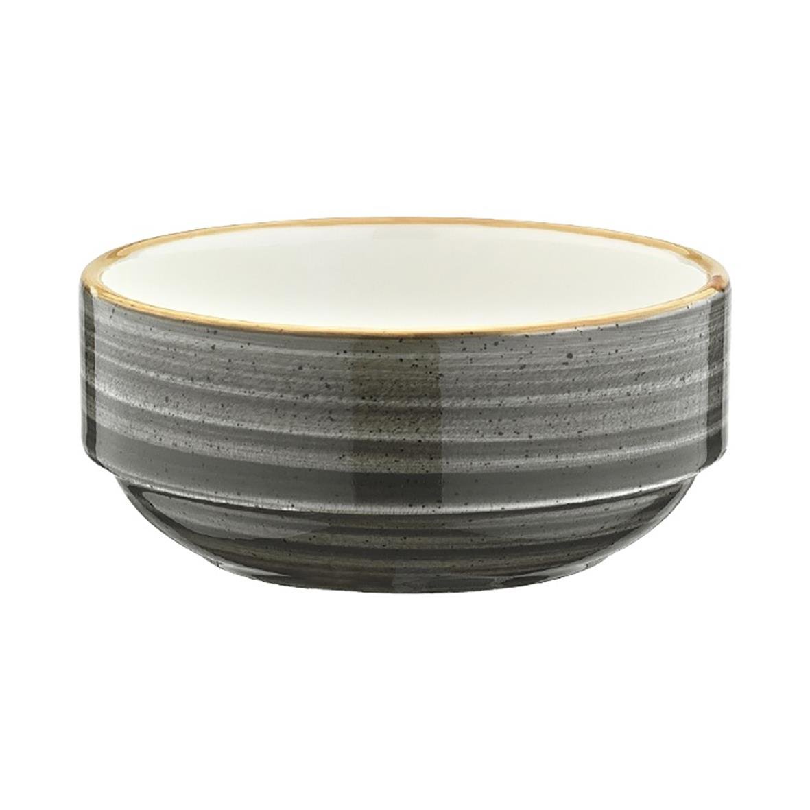 Skål Bonna Aura Passion Ø12cm med svart och beige randig design