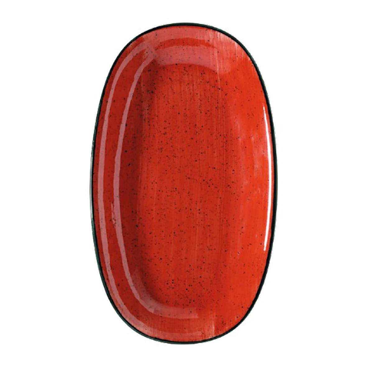 Röd oval skål Bonna Aura Passion Ø15cm