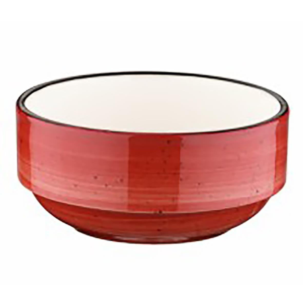 Röd och vit skål Bonna Aura Passion Ø6cm