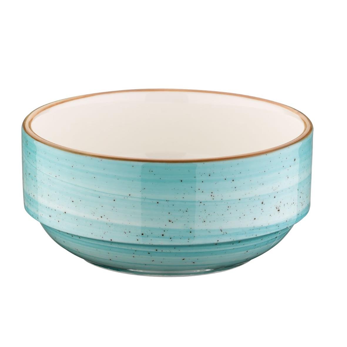 Skål Bonna Aura Aqua med diameter 6 cm i blått med guldkant