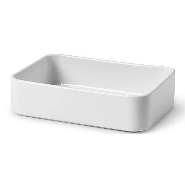 Vit skål Numb med måtten 24x17x6,5cm