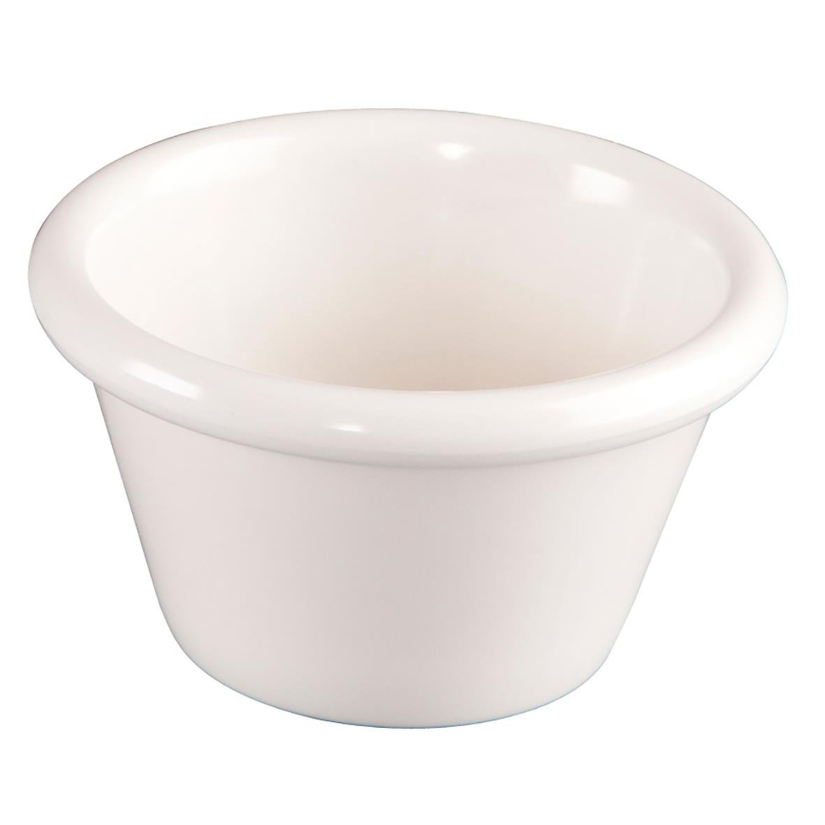 Vit rund melamin skål 60x37 mm