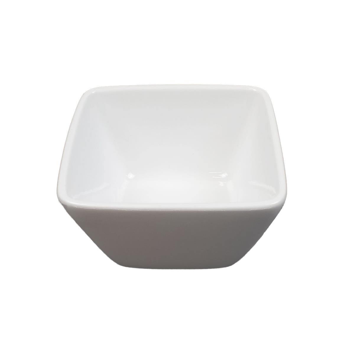 Vit porslins skål i kvadratisk form, 8x8x5cm