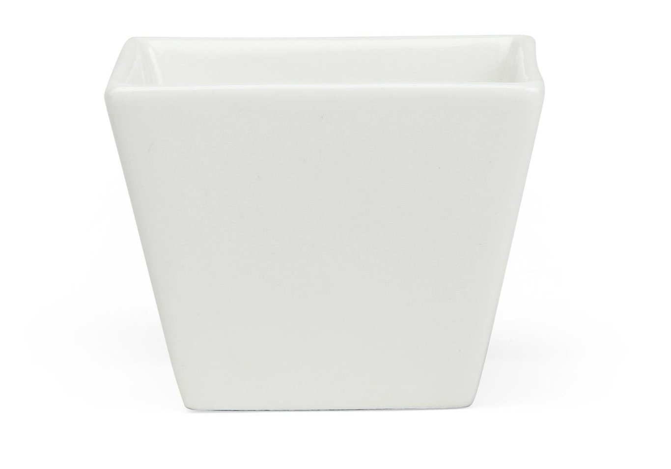Vit liten skål med måtten 6x6 cm