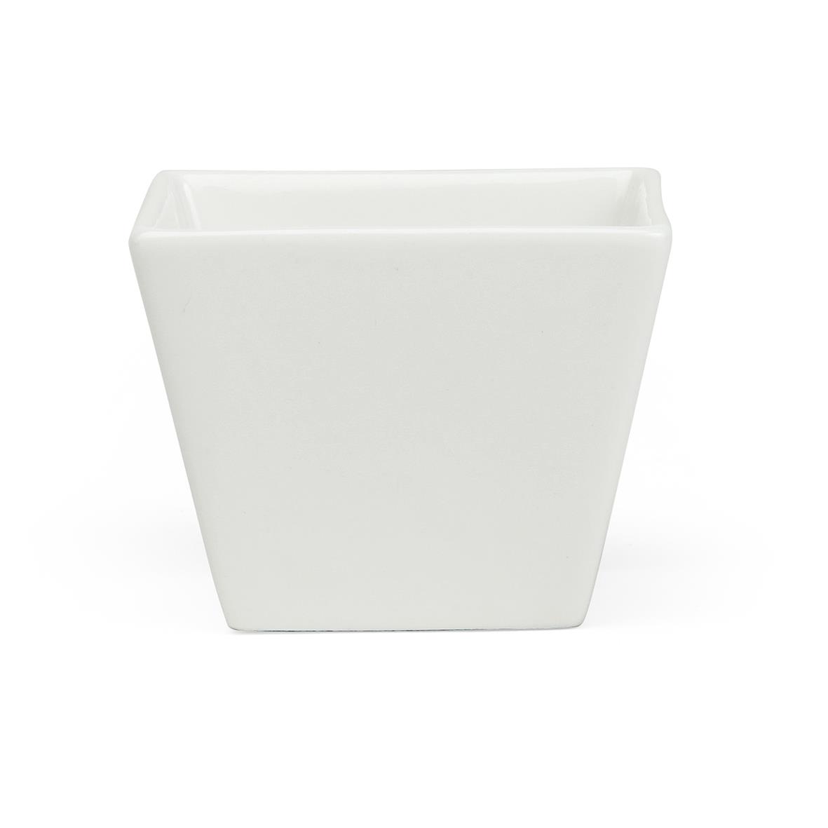 Vit liten skål med måtten 6x6 cm