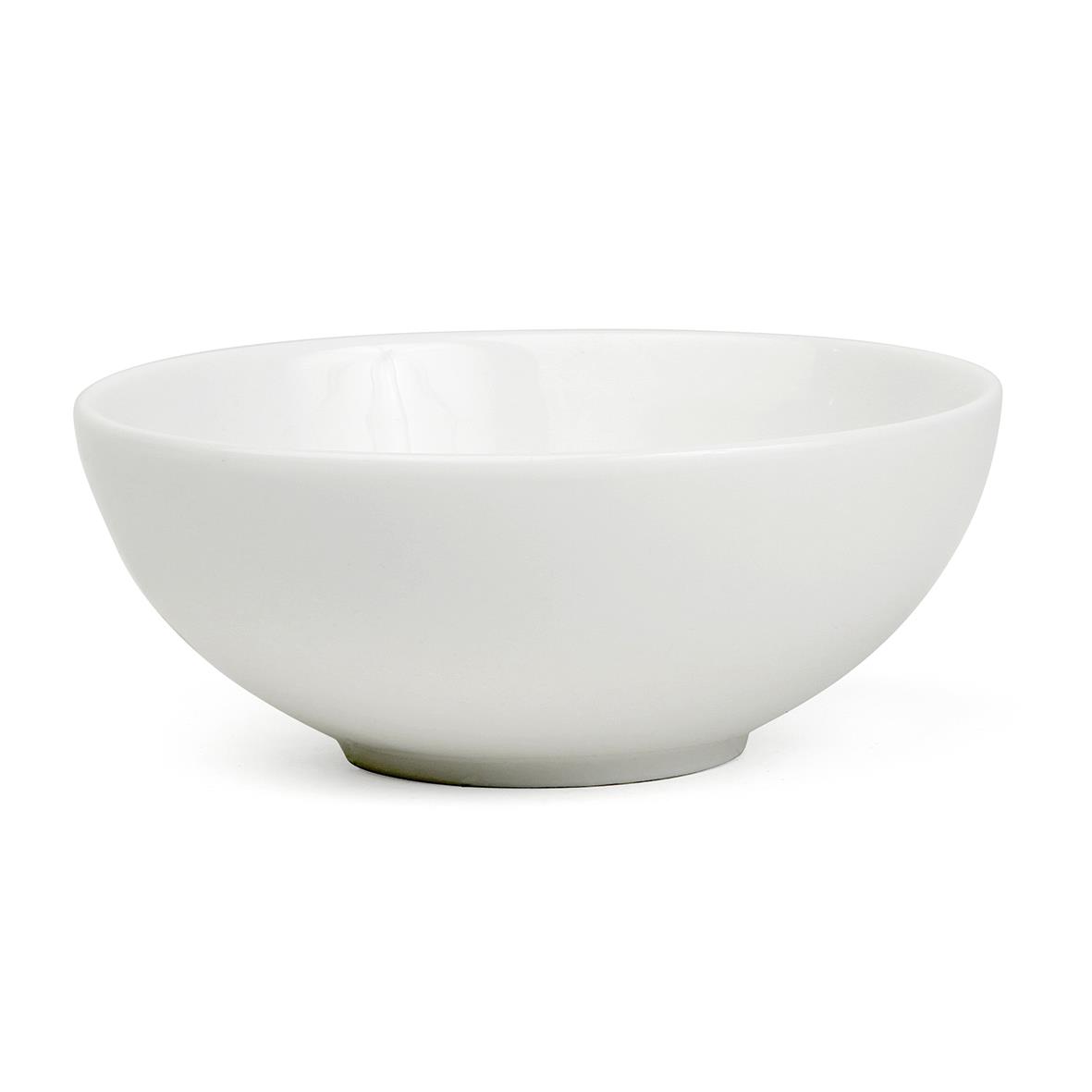 Vit skål med diameter 9 cm, rund och enkel design