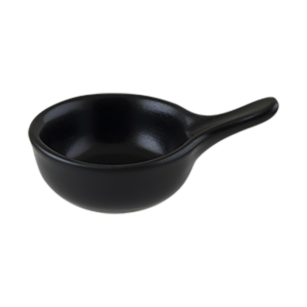 Svart skål Bonna Notte med handtag, diameter 6 cm, liten och praktisk för servering eller dekoration