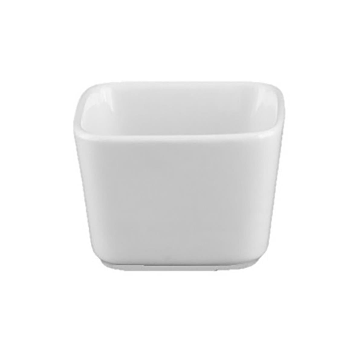 Vit skål i keramik med måtten 8,5x8,5x5cm