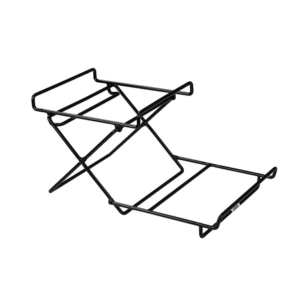 Stålställning för 2 korgar eller fat GN 1/2, svart, förvaring eller transport