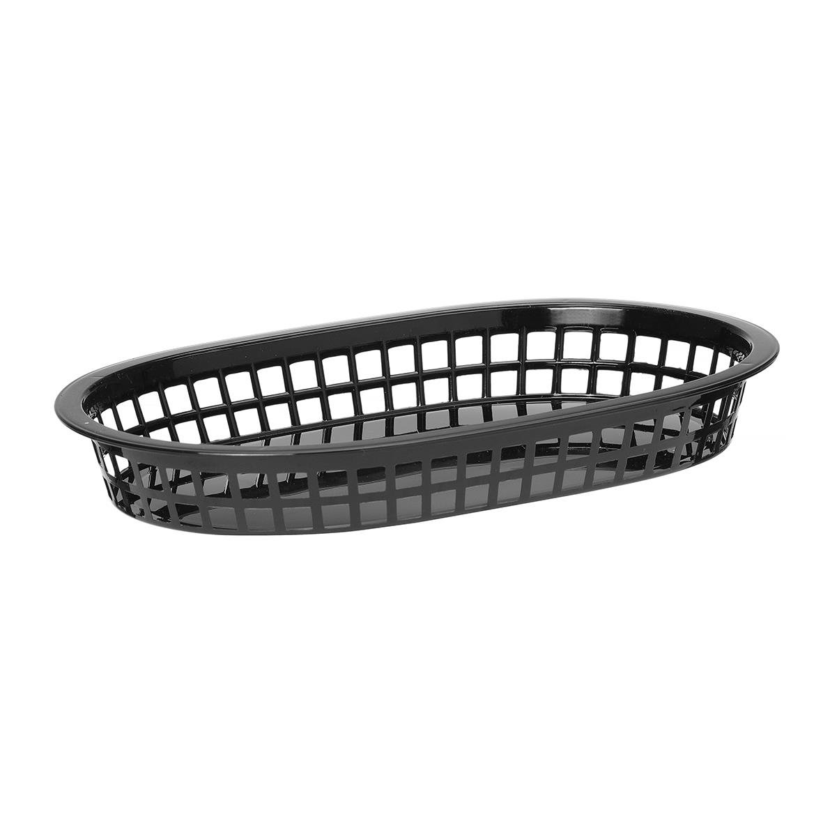 Svart oval serveringskorg Hendi PP 275x175x38mm
