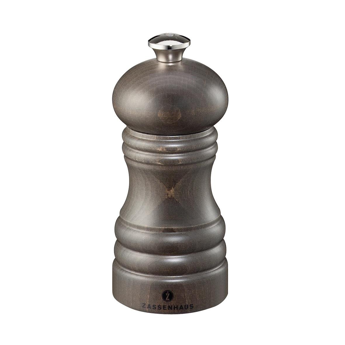 Pepparkvarn Zassenhaus Berlin Brun 12cm i brunt med rund form och ribbad design