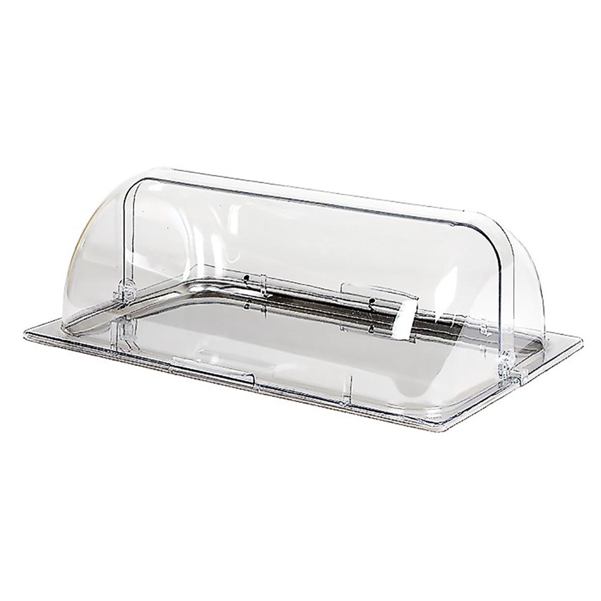 Transparent locktoppsskål i plast med lock, mått 53x32,5x18 cm