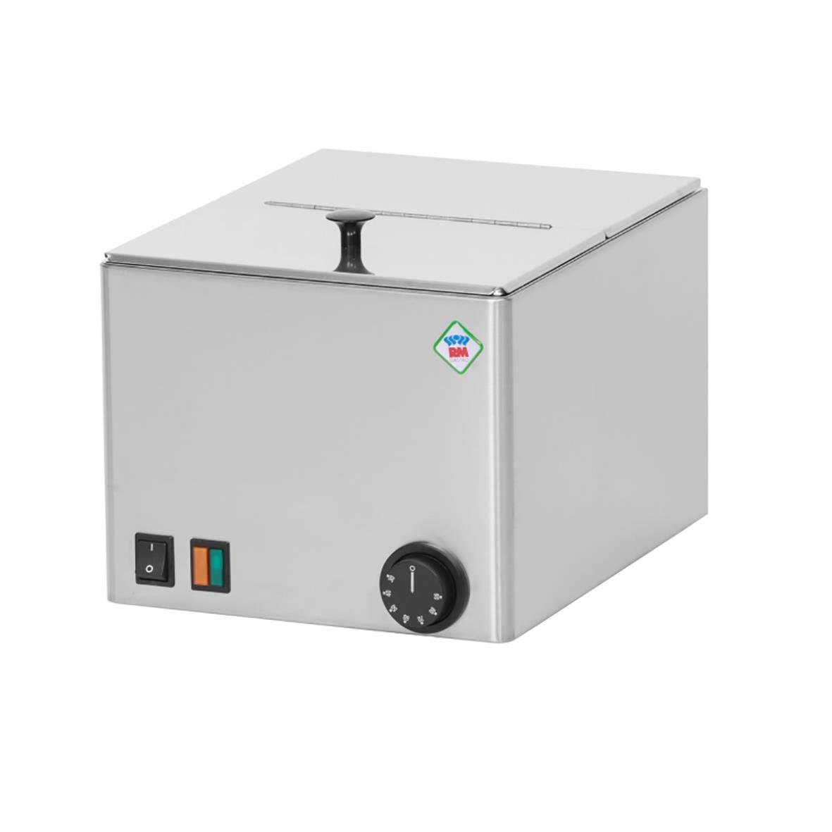Korvvärmeri med lock RM Gastro GN 1/2, mått 265x330x220 mm, vit, med kontrollknapp och timer