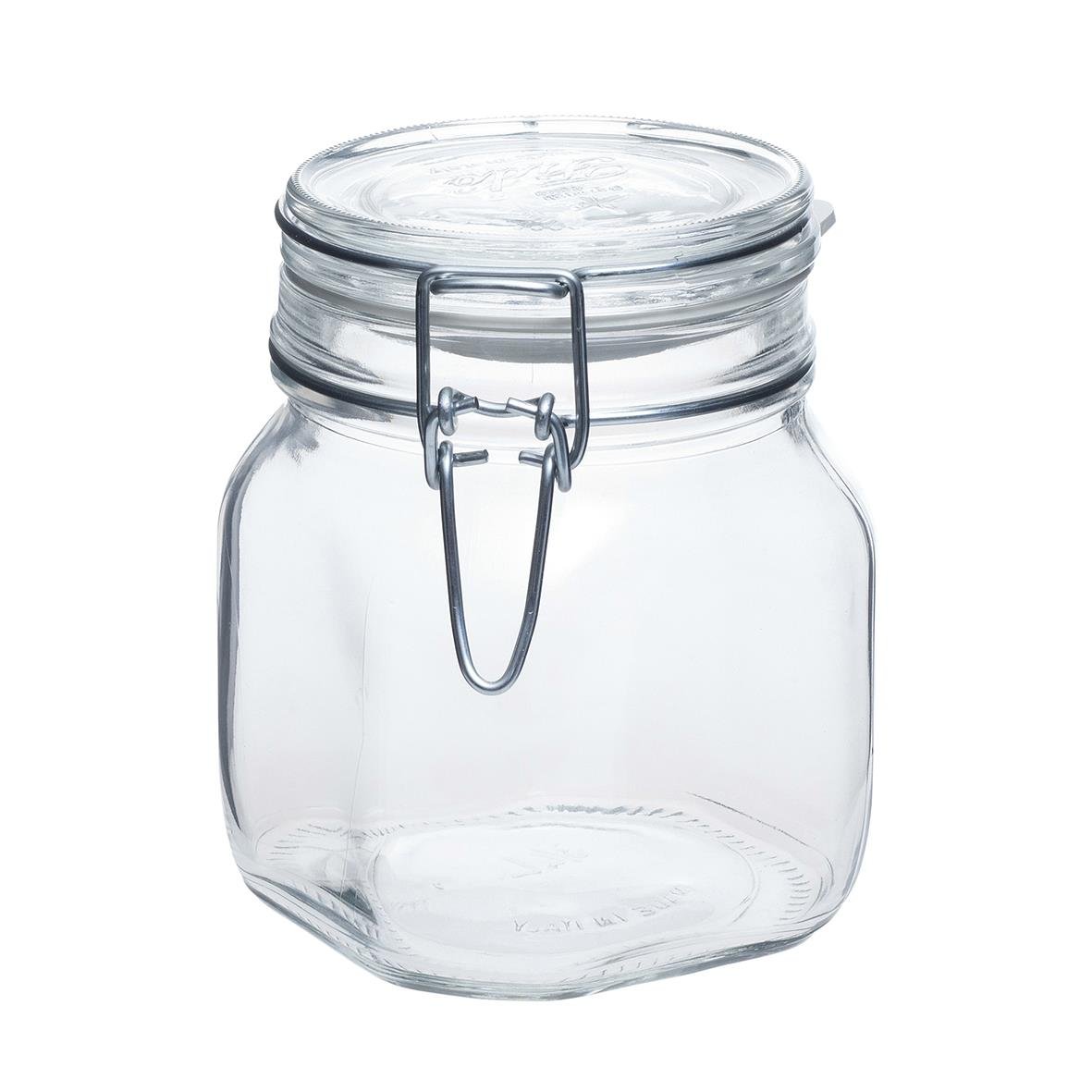 Glasburk med patentlock, Ø106x136mm, 75cl, transparent