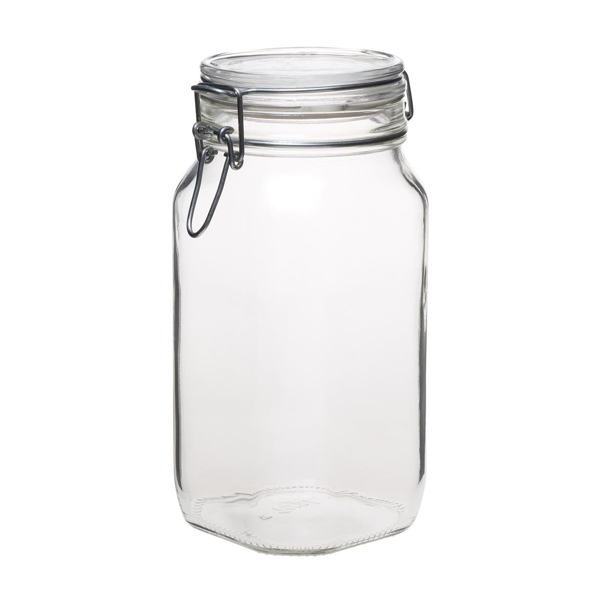 Glasburk med patentlock, 1,5L, diameter 106mm, höjd 220mm