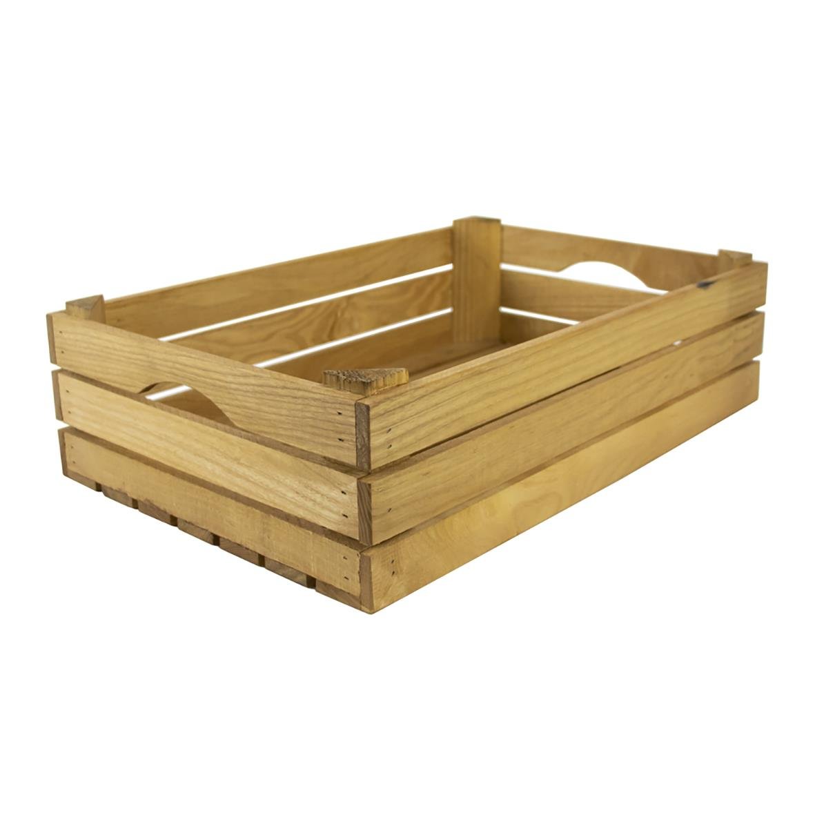 Trälåda i medium ek med linolja, mått 274x115x420mm