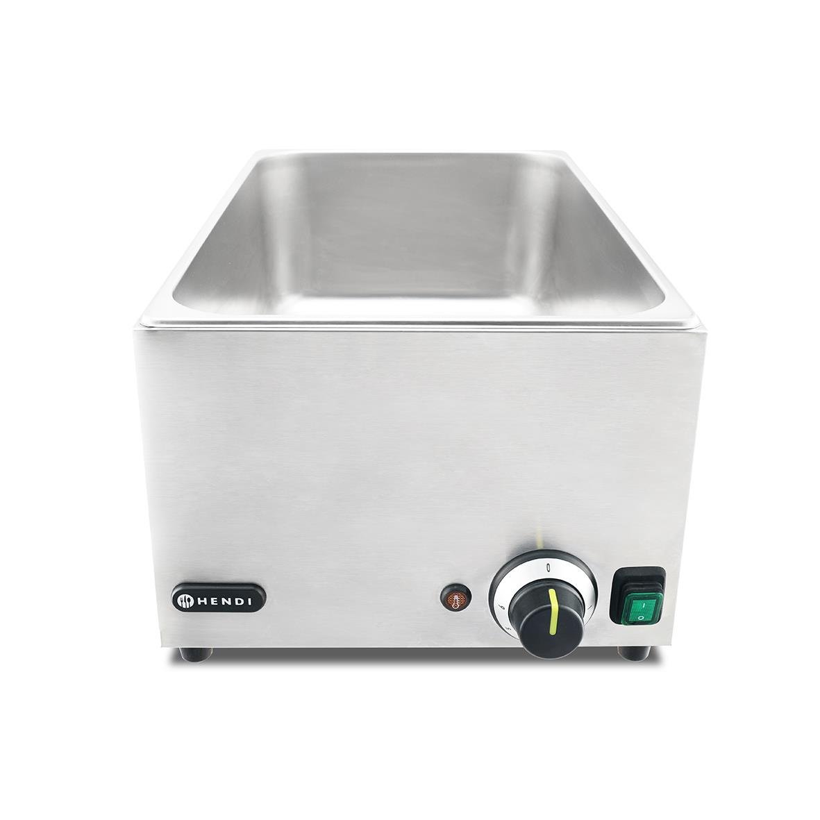 Värmeri Bain-Marie Hendi 1000W med mått 574x334x241mm i rostfritt stål