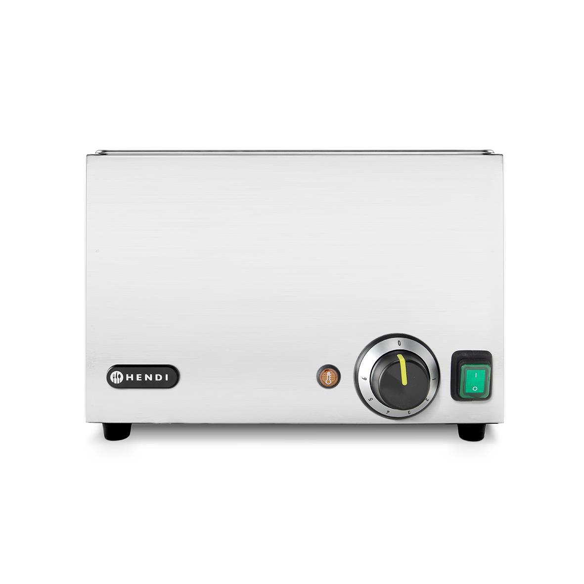 Värmeri Bain-Marie Hendi 1000W med kontrollknapp och grönt strömbrytare