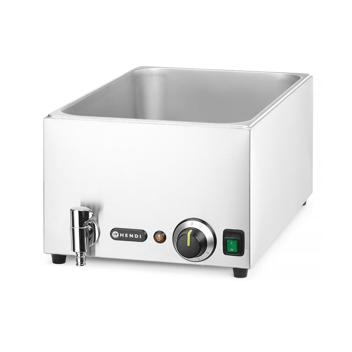 Värmeri Bain-Marie Hendi 1000W GN med avloppskran, 576x334x241mm